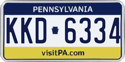 PA license plate KKD6334