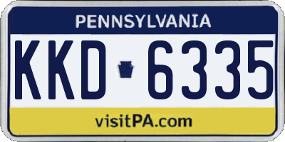 PA license plate KKD6335