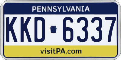 PA license plate KKD6337