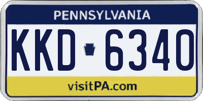 PA license plate KKD6340