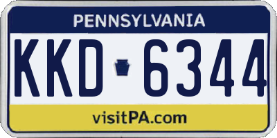 PA license plate KKD6344