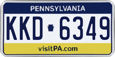 PA license plate KKD6349