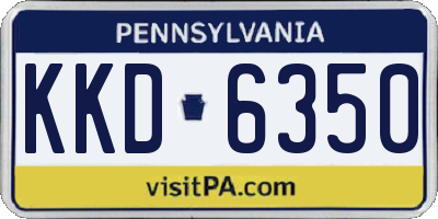 PA license plate KKD6350