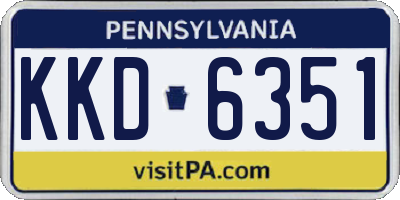 PA license plate KKD6351