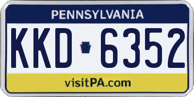 PA license plate KKD6352