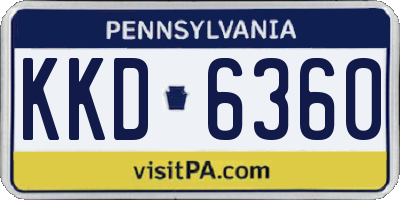 PA license plate KKD6360