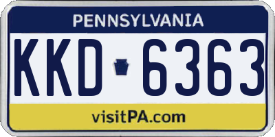 PA license plate KKD6363