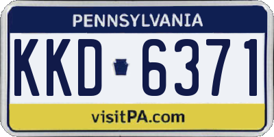 PA license plate KKD6371