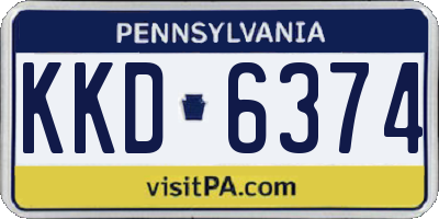 PA license plate KKD6374