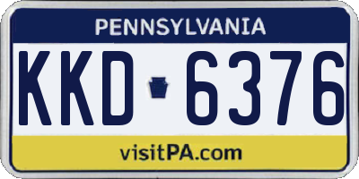 PA license plate KKD6376