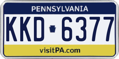 PA license plate KKD6377