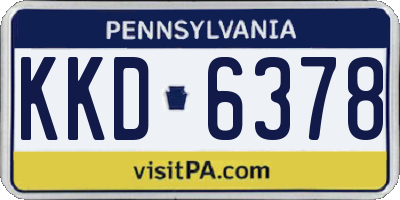 PA license plate KKD6378