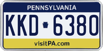 PA license plate KKD6380