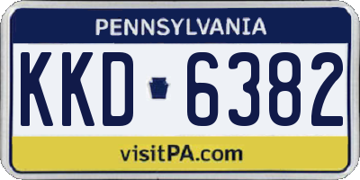 PA license plate KKD6382