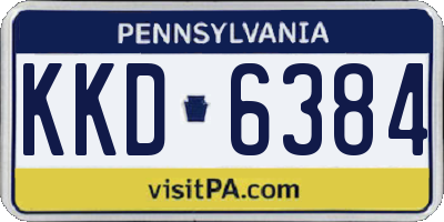 PA license plate KKD6384