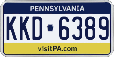 PA license plate KKD6389