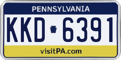 PA license plate KKD6391