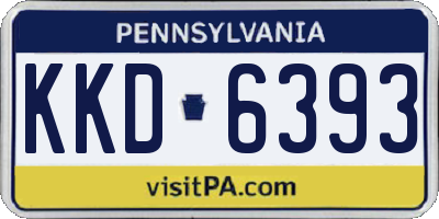 PA license plate KKD6393
