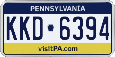 PA license plate KKD6394