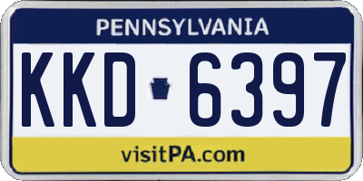 PA license plate KKD6397