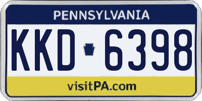 PA license plate KKD6398
