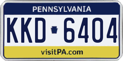 PA license plate KKD6404