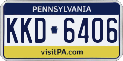 PA license plate KKD6406