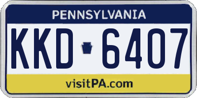 PA license plate KKD6407