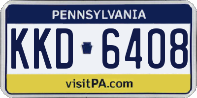 PA license plate KKD6408