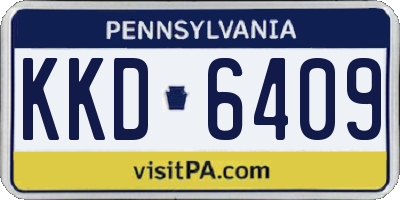 PA license plate KKD6409