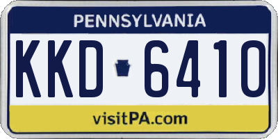 PA license plate KKD6410