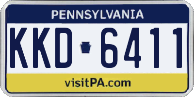 PA license plate KKD6411