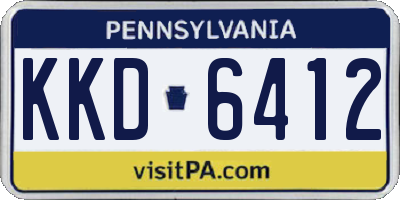 PA license plate KKD6412