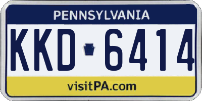 PA license plate KKD6414
