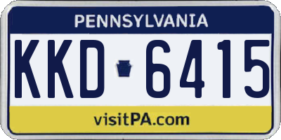 PA license plate KKD6415