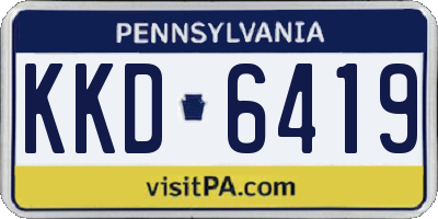 PA license plate KKD6419