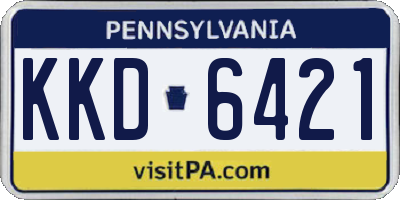 PA license plate KKD6421