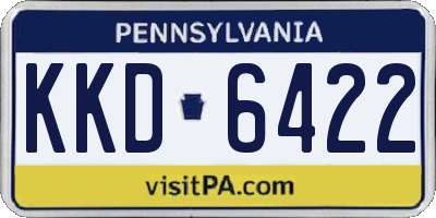 PA license plate KKD6422