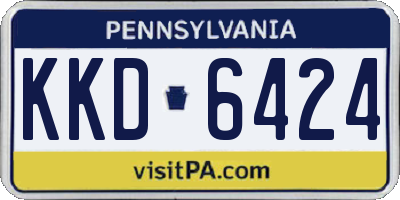 PA license plate KKD6424