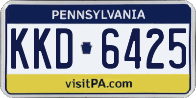 PA license plate KKD6425