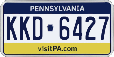PA license plate KKD6427