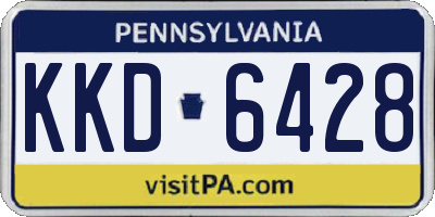 PA license plate KKD6428