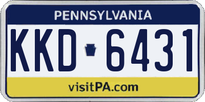 PA license plate KKD6431