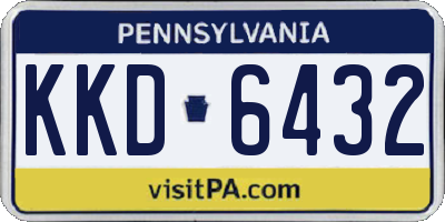 PA license plate KKD6432