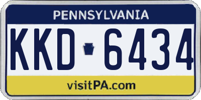 PA license plate KKD6434