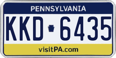 PA license plate KKD6435
