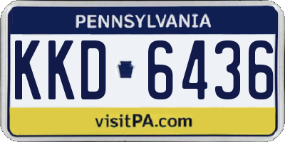 PA license plate KKD6436