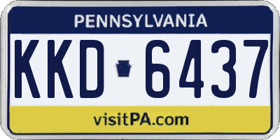 PA license plate KKD6437