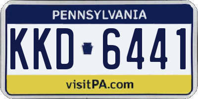 PA license plate KKD6441