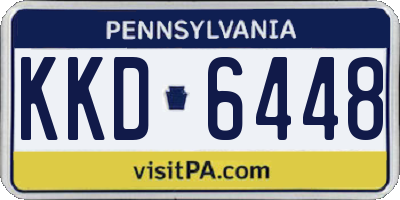 PA license plate KKD6448
